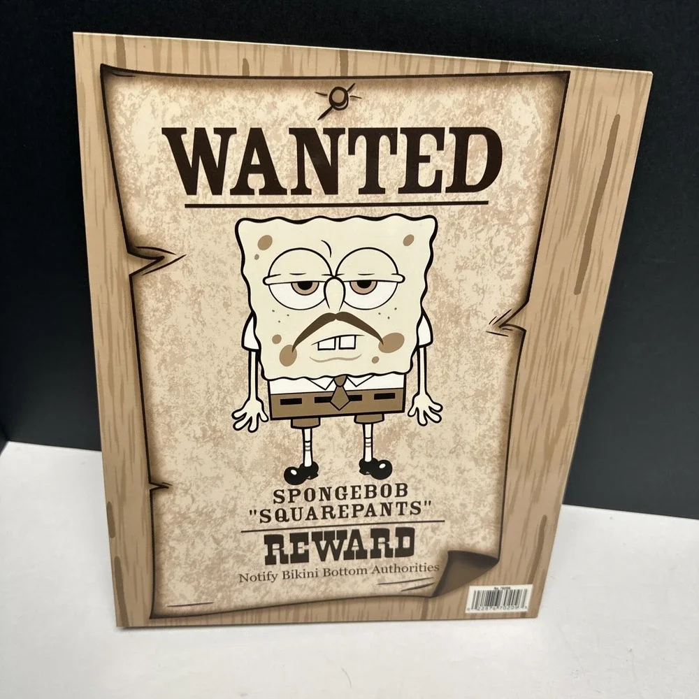 Spongebob Squarepants Two Pocket Folders Vintage 2003 - Set Of 3